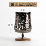 Nourhan - Large Candle Holder - Black Walnut