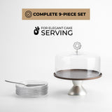 Nourhan - Cake Set (9-Pc) - Bronze & silver