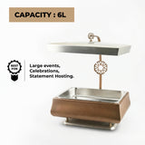 Nourhan -  6L Premium Rectangular Chafer - Bronze & Silver