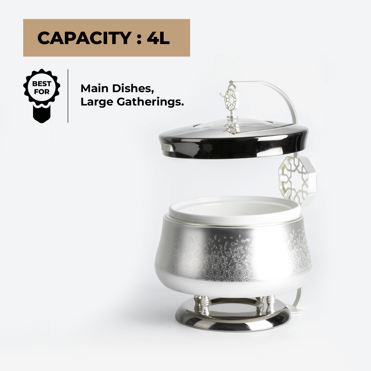 Nourhan -  4 Liters Chafer - Silver