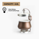 Nourhan -  2.5 Liters Chafer - Bronze & Silver
