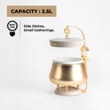 Nourhan -  2.5 Liters Chafer - Gold & Beige
