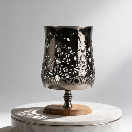Nourhan - Large Candle Holder - Black Walnut