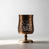 Nourhan - Large Candle Holder - Bronze & Silver