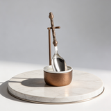 Nourhan - Luxury Chafer Spoon & Holder Set - Bronze & Silver