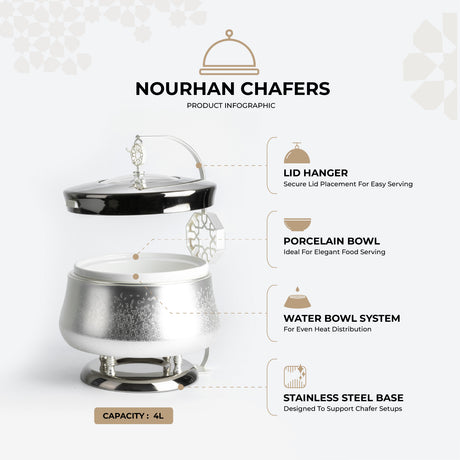 Nourhan -  4 Liters Chafer - Silver