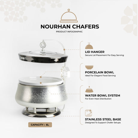 Nourhan -  6 Liters Chafer - Silver