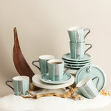 Luxury Noor - Trukish Coffee (12-Pc)- Blue & Silver
