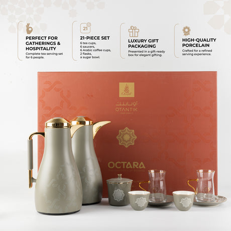 Octara - Ultimate Brew Deluxe Set (21-Pc) - Grey & Gold