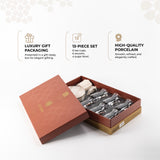 Octara - Tea Set (13-Pc) - Beige & Silver