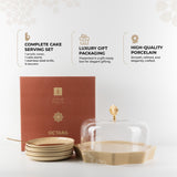 Octara - Cake Set (9-Pc) - Ivory & Gold