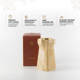 Octara - Incense Burner - Ivory & Gold