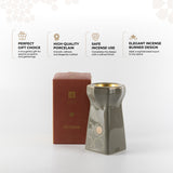 Octara - Incense Burner - Grey & Gold