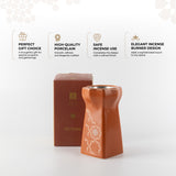 Octara - Incense Burner - Orange & Silver