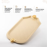 Octara - Serving Tray - Ivory & Gold