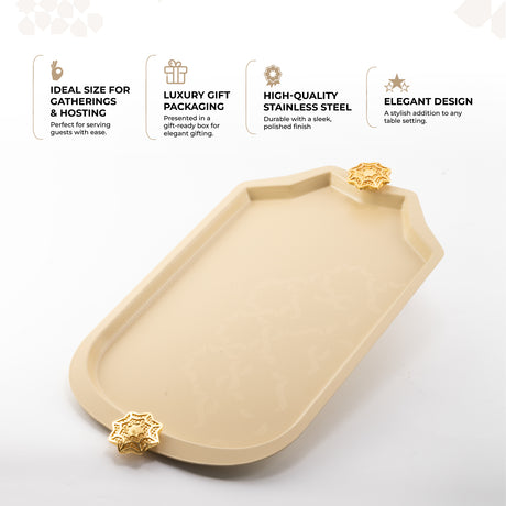 Octara - Serving Tray - Ivory & Gold