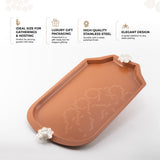 Octara - Serving Tray - Orange & Silver