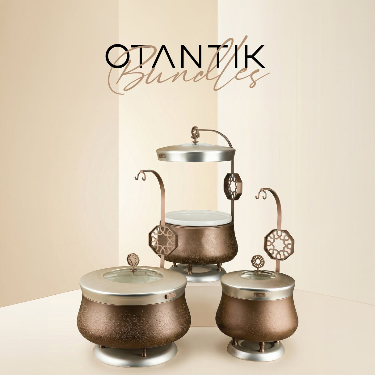 Nourhan Catering Set - Bronze & Silver