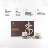 Sidrah - Espresso/Turkish Coffee Set (12-Pc) - Midnight Silver