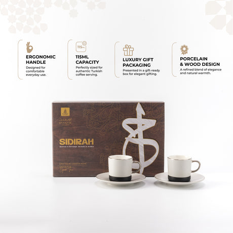 Sidrah - Espresso/Turkish Coffee Set (12-Pc) - Midnight Silver