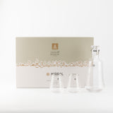 Mirral- Jug with 6 Short glass cups - Silver