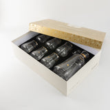 Nourhan - Jug with 6 Short glass cups - Gold