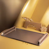 Crown - Stainless Steel Tray - Brown & Gold