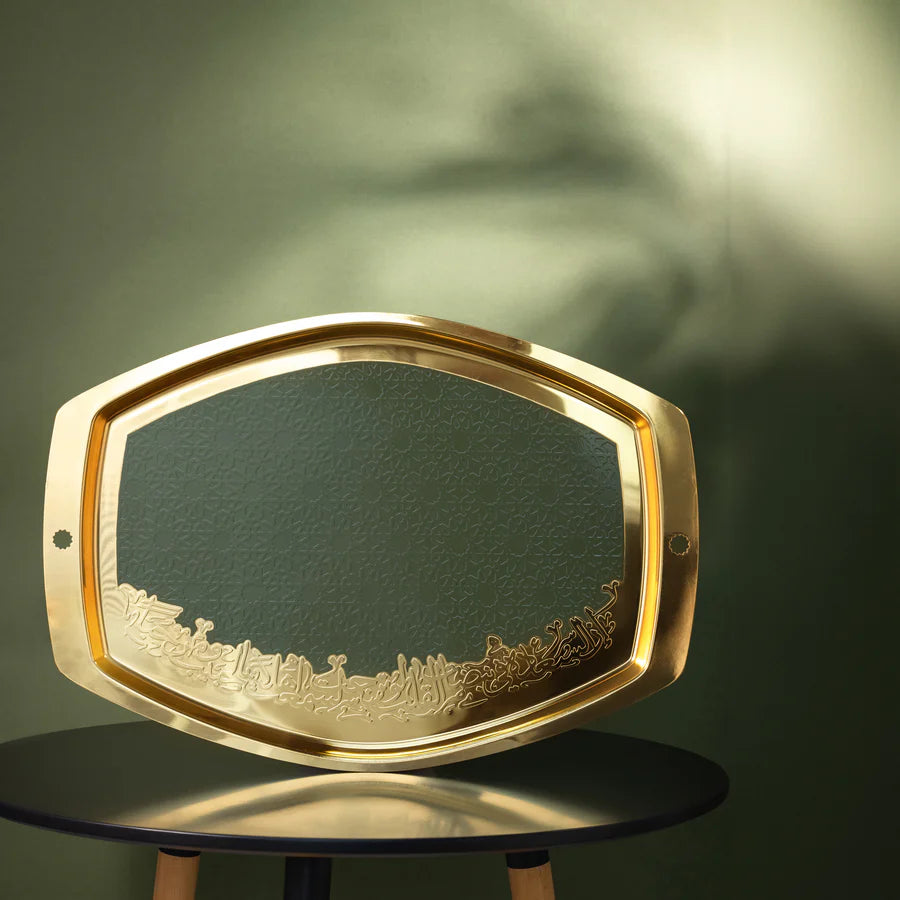 The Elegant Arabic Coffee Set – Olive Green & Gold