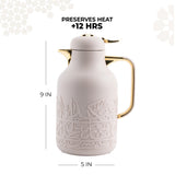 Jiwar - Vacuum Flask / Thermos - Lavender & Gold