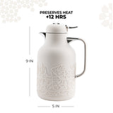 Jiwar - Vacuum Flask / Thermos - Beige & Silver
