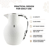 Naqsh - Vacuum Flask / Thermos - White & Silver