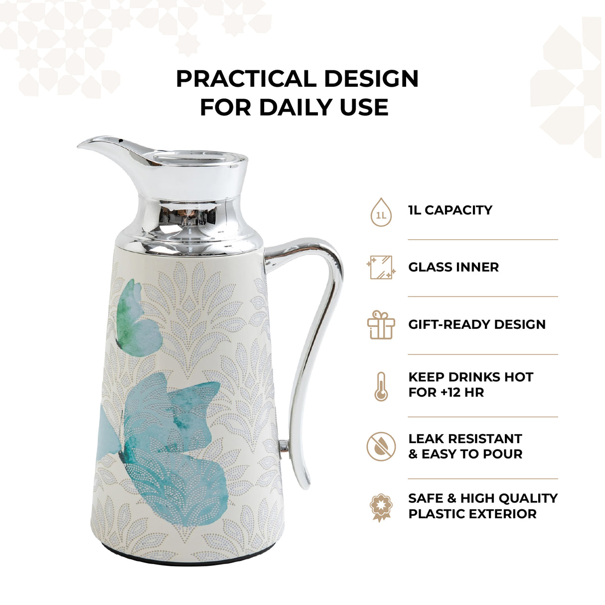 Veloura - Vacuum Flask / Thermos - Blue & Silver