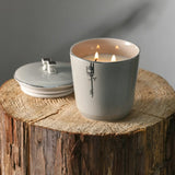 LIQAA - Large Candle|Jasmine Vanilla - Grey Silver