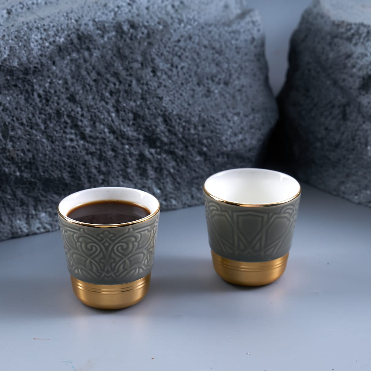 Luxury Majlis - Esspresso Cups (Set of 2) - Glossy Grey