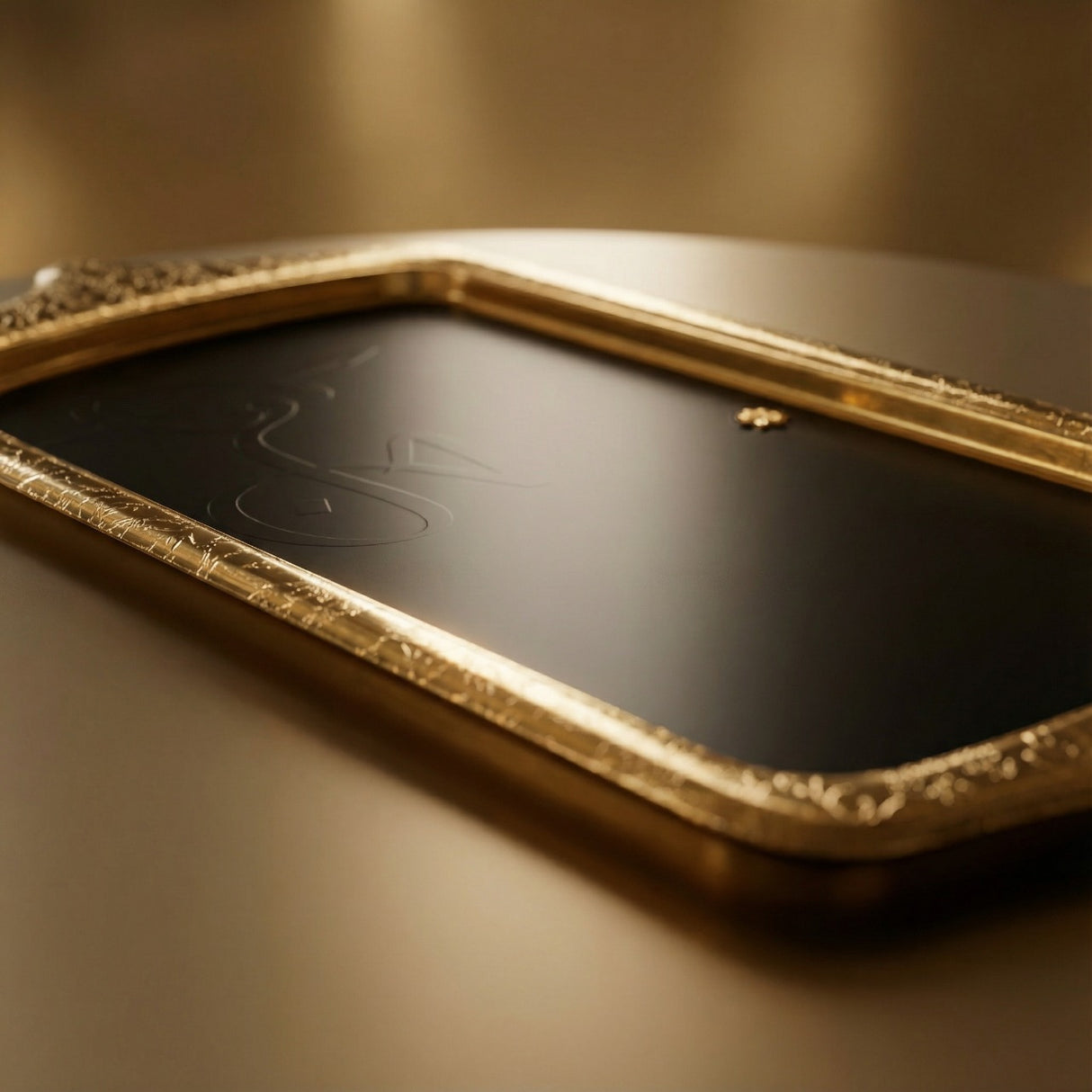 Jiwar - Serving Tray - Black & Gold