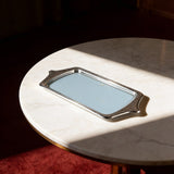 Jiwar - Serving Tray - Haze Blue & Silver