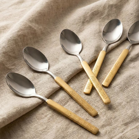 Jiwar - 6pc Teaspoon Set - Silver & Gold