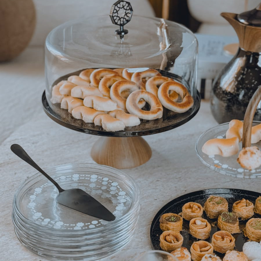 Nourhan - Cake Set (9-Pc) - Black Walnut