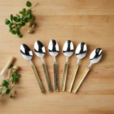 Jiwar - 6pc Teaspoon Set - Silver & Gold
