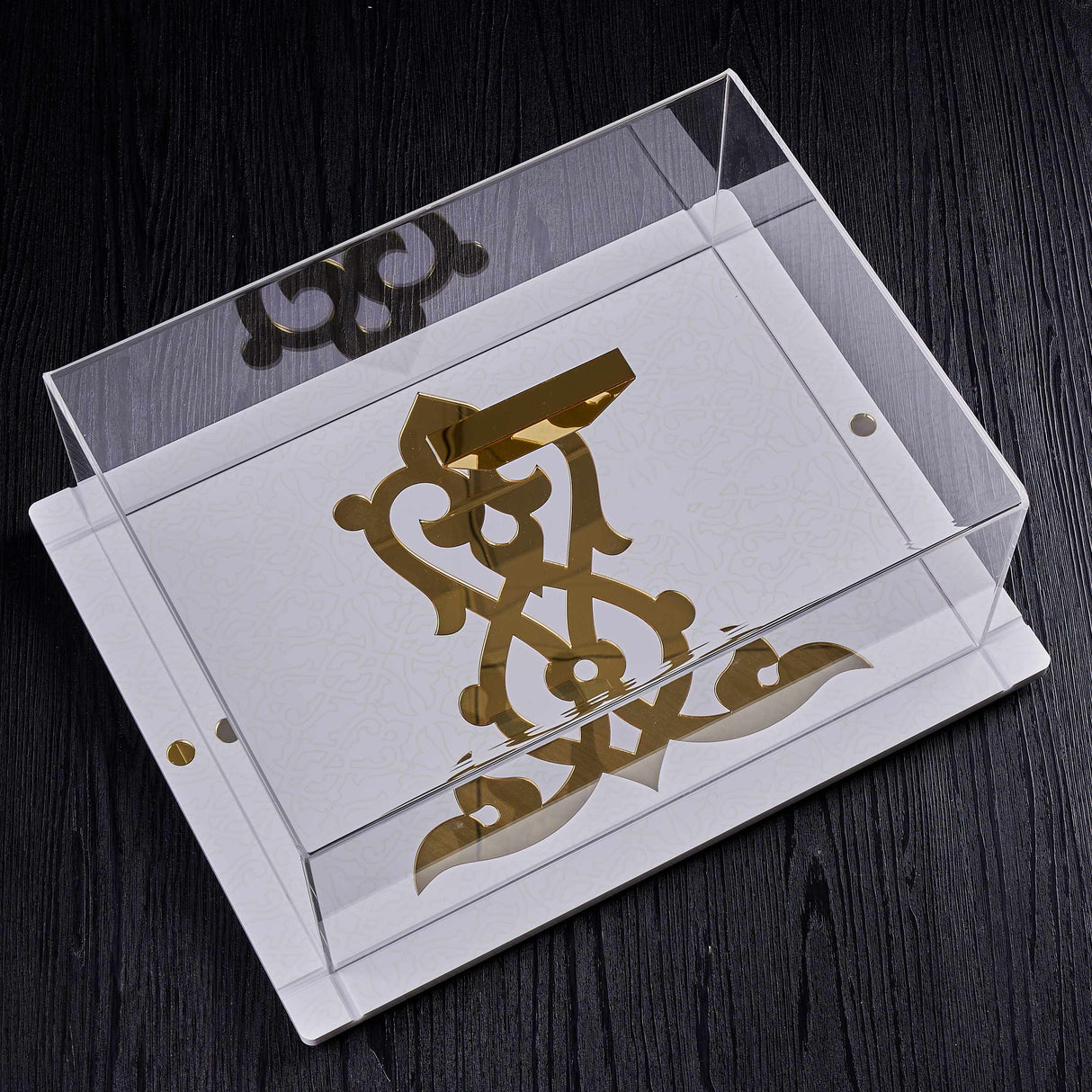 Rumi -  Meduim Dessert Serving Sets  White and Gold