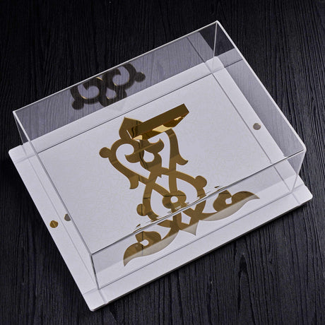 Rumi -  Meduim Dessert Serving Sets  White and Gold