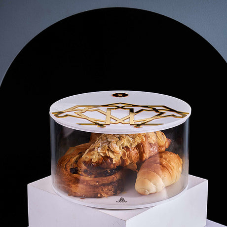 Saraya-   Dessert Serving Sets  White and Gold by Otantik Home