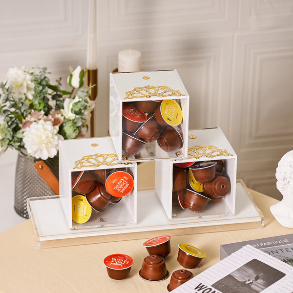 Saraya - Acrylic Coffee Pods Holder, Set of 3 Pcs