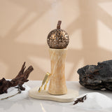 Athar - Marble Incense Burner (2-Pc)- Natural Beige & Bronze