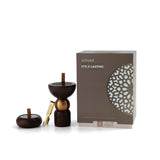 Athar - Wooden Incense Burner Set (3-Pc) - Brown & Gold