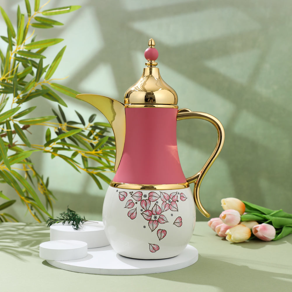 Stylish Lilac - Thermos/Vacuum Flask - Pink & Gold