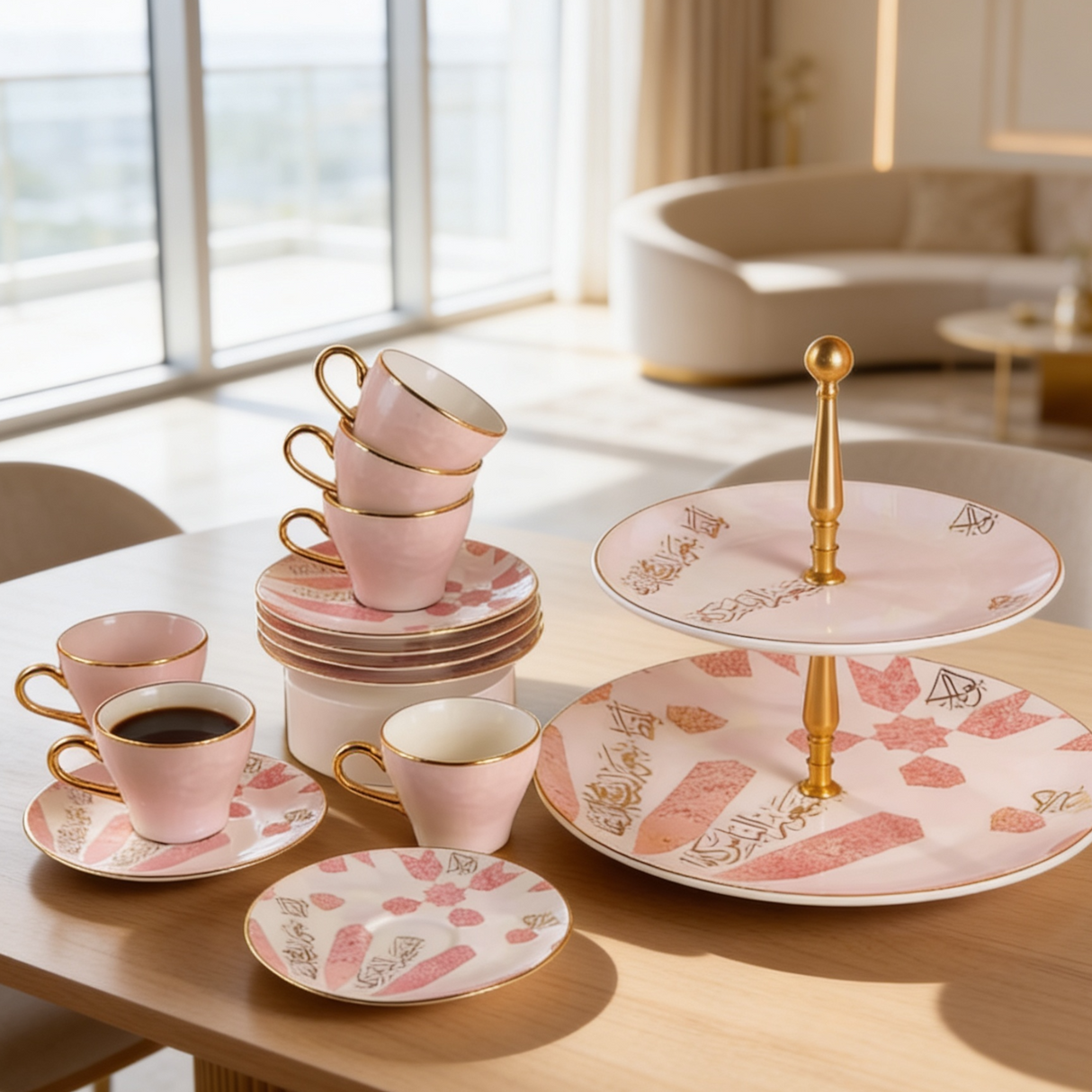 Amal |Coffee Moments & Treats Bundle - Pink & Gold