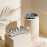 The Elevated Large Serving Set – Haze Blue & Silver