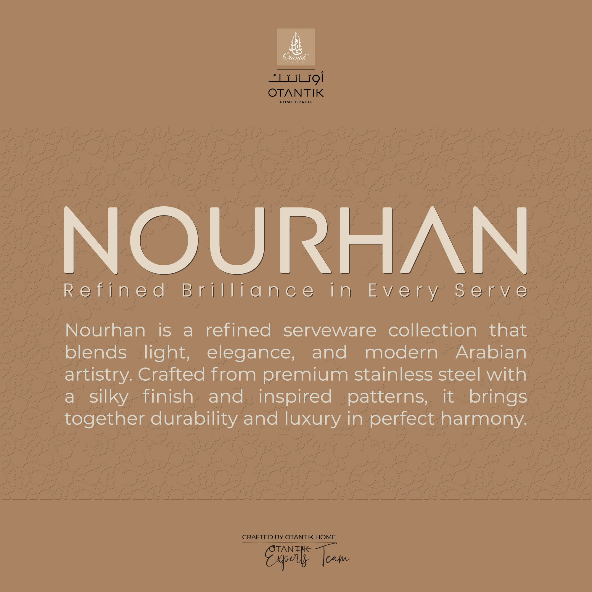 Nourhan - Food Thermos/ Warm Serv (Set of 3) - Bronze & Silver