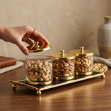 Limited Edition - Snack Serving set (3 Bowls)- Black & Gold